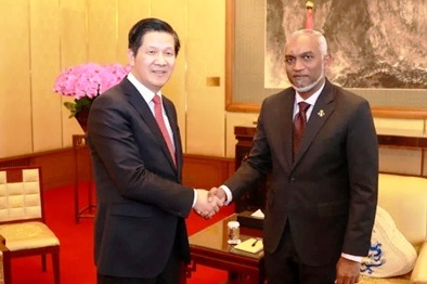 Chairman of China’s MCC Group meets Maldivian President Mohamed Muizzu