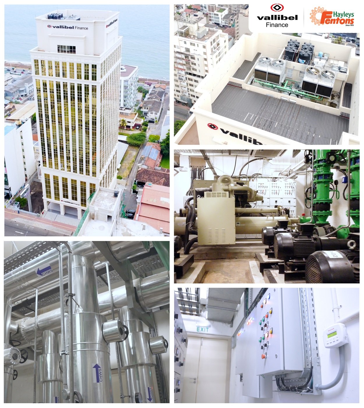 Complete MEP Services by Hayleys Fentons for Vallibel Finance New Corporate Office in Colombo 03