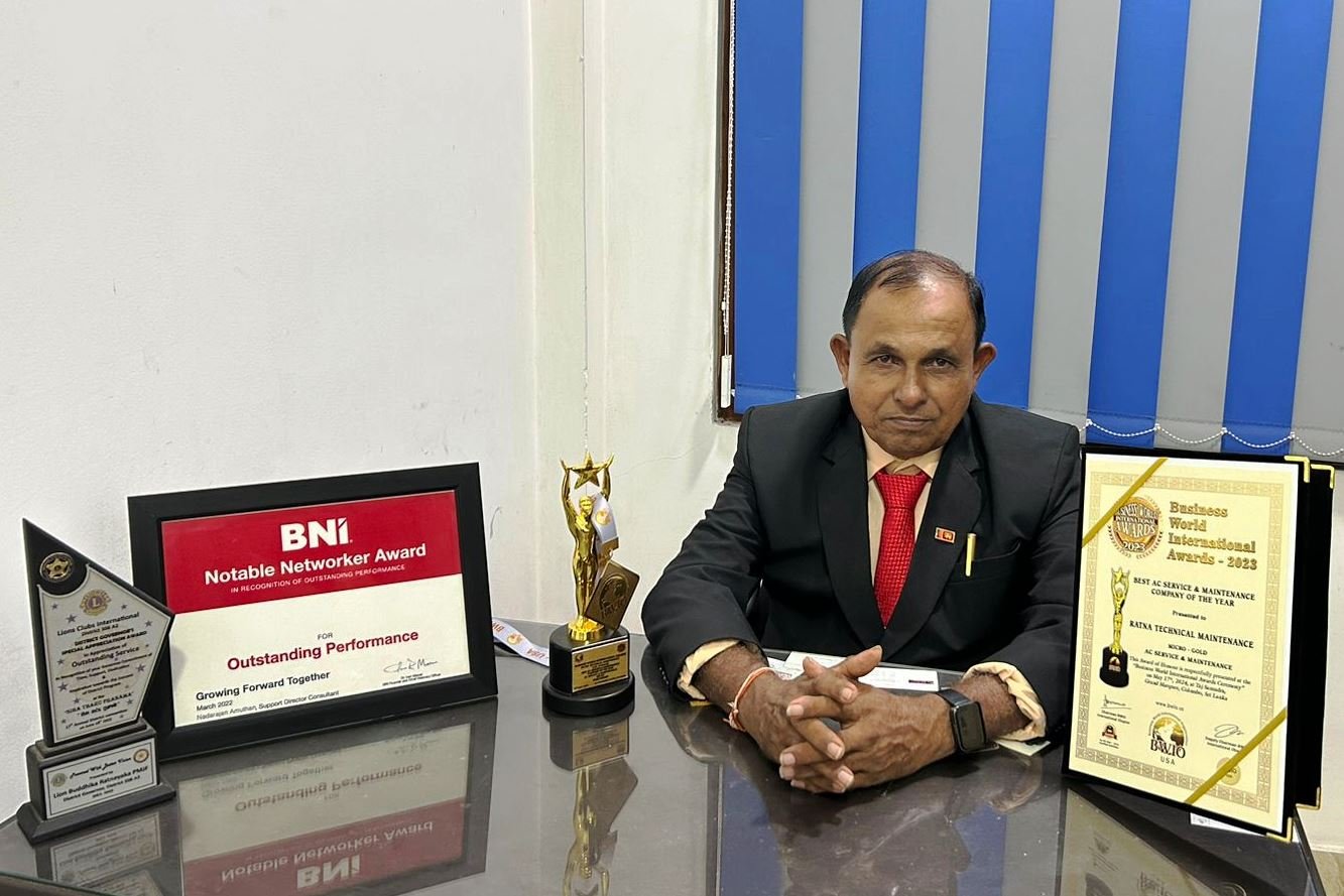 Ratna Technical Maintenance විශිෂ්ටම වායුසමීකරණ යන්ත්‍ර සේවා හා නඩත්තු සමාගම ලෙස BWIO රන් සම්මාන දිනයි