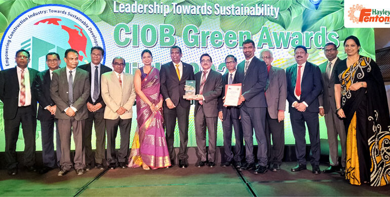 Hayleys Fentons earns Platinum Award – Highest Recognition for Sustainability Leadership at CIOB Green Awards