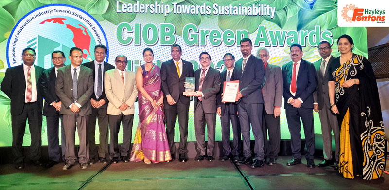 Hayleys Fentons earns Platinum Award – Highest Recognition for Sustainability Leadership at CIOB Green Awards