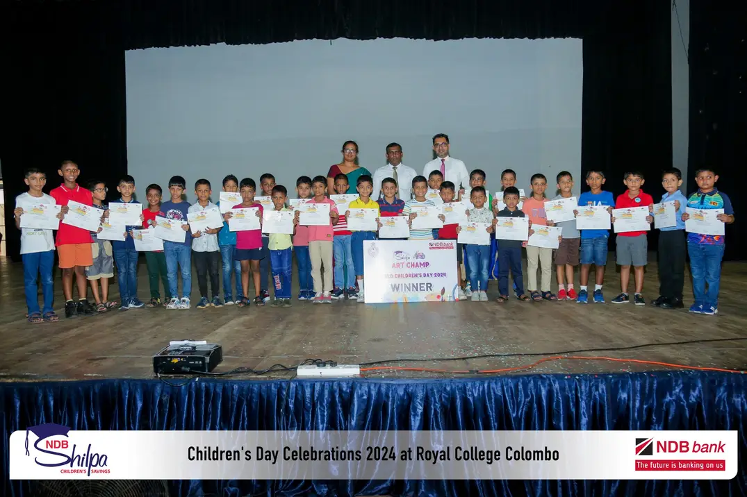 NDB බැංකුව ලෝක ළමා දිනය වෙනුවෙන් කොළඹ රාජකීයයන්ට දැනුම සහ විනෝදාස්වාදය ගෙනඑයි