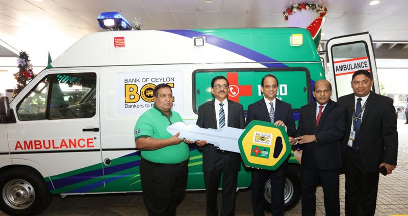 Bank of Ceylon Adopts Ambulance to 1990 Suwa Seriya