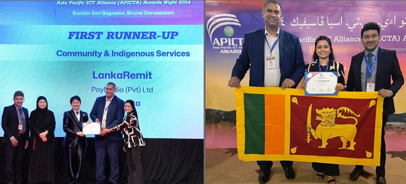 PayMedia wins 1st Runner-Up at APICTA Awards for community and indigenous services with LankaRemit