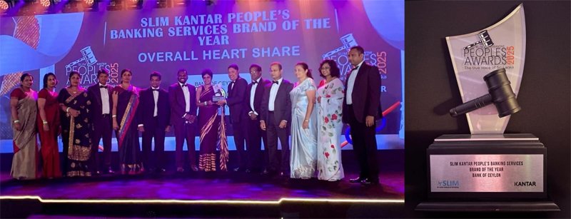 Bank of Ceylon Once Again  Secures Top Honors as ‘SLIM Kantar People’s Banking Services Brand of the Year 2025’