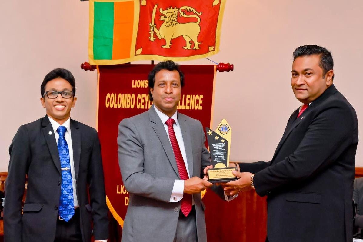 Chairman of Royal Nursing Home Lion. Manuja Hewawasam was honored with three Gold Awards