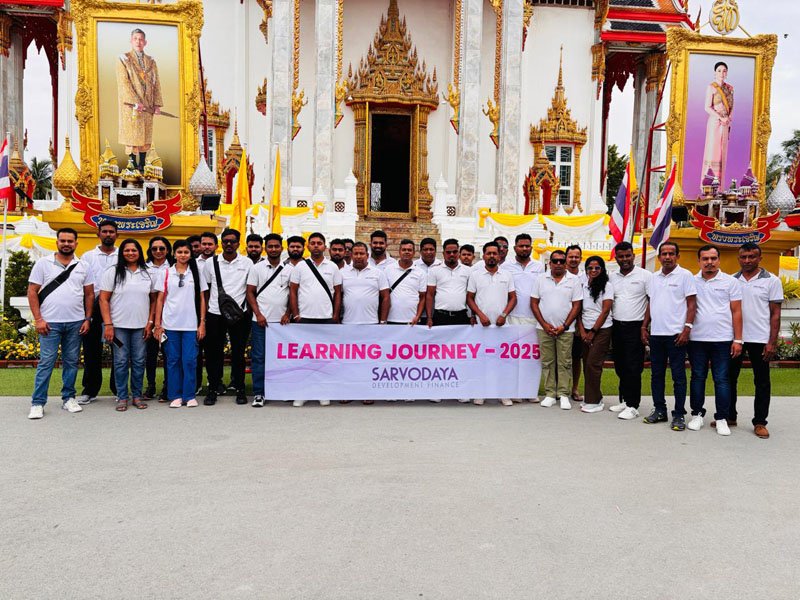 Sarvodaya Development Finance Rewards 31 High Performers with Learning Tour to Thailand