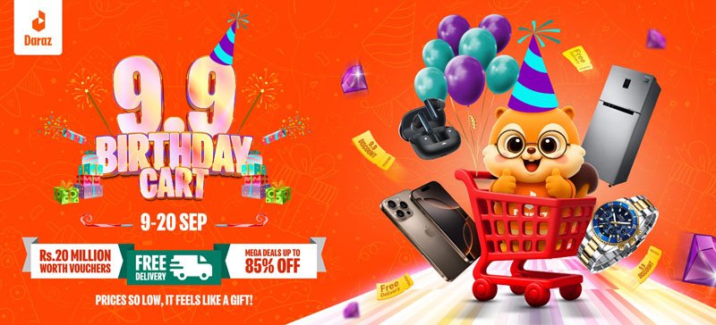 Daraz Sri Lanka Celebrates 9 Years with the 9.9 Birthday Cart Sale, bringing Prices So Low, It Feels Like a Gift