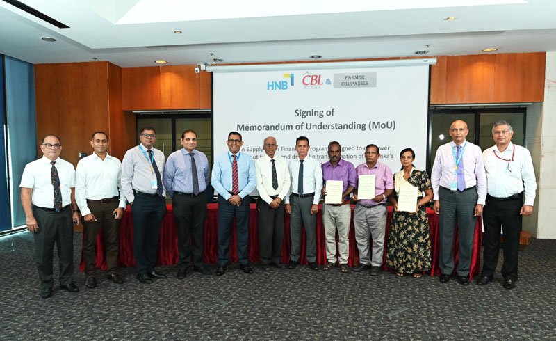 ශ්‍රී ලංකාවේ පොල් වගාකරුවන්ගේ වෙළඳපොළ ප්‍රවේශය ශක්තිමත් කිරීමට HNB සහ CBL Cocos එක් වෙයි
