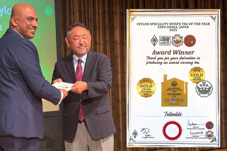 Ceylon Specialty Estate Tea Awards 2025 நிகழ்வில் தெல்பெத்த எஸ்டேட்டுக்கு தங்க விருது