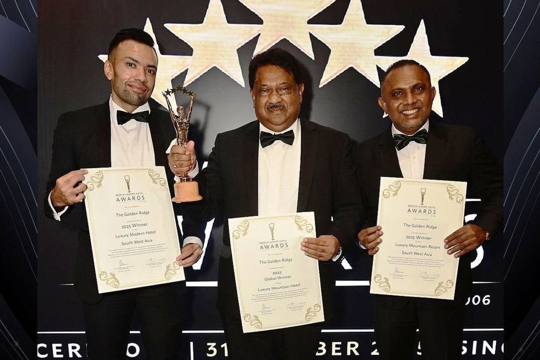 නුවරඑළිය The Golden Ridge හෝටලය World Luxury Awards සම්මාන දිනයි