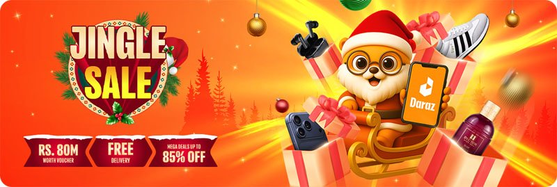 Daraz Sri Lanka brings the festive magic with the Jingle Sale, featuring Free Delivery, up to 85% off, and Rs. 80 million in vouchers