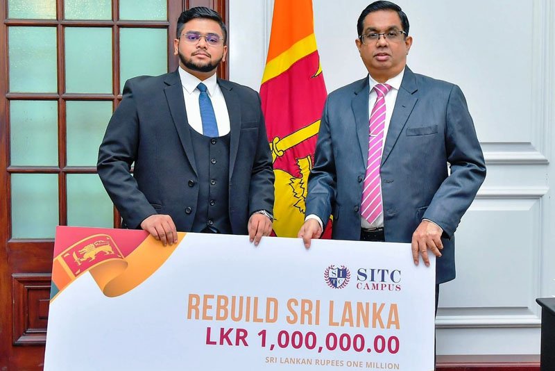 SITC Campus Donates Rs. 1 Million to ‘Rebuild Sri Lanka’ Fund