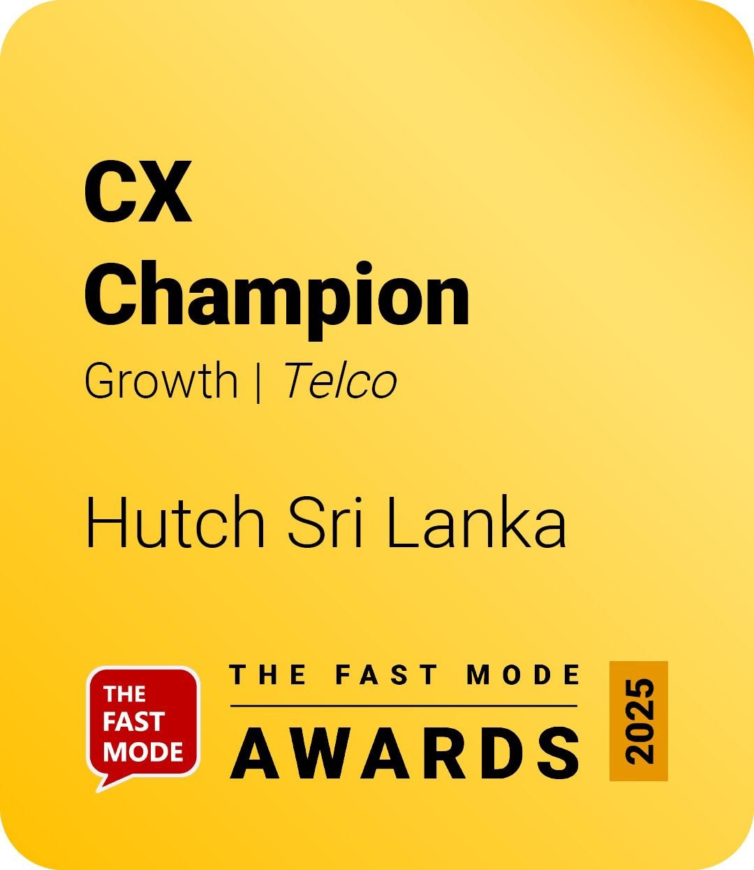 HUTCH Earns ‘Global Recognition’ for Transformative Customer Innovations at International Fast Mode Awards