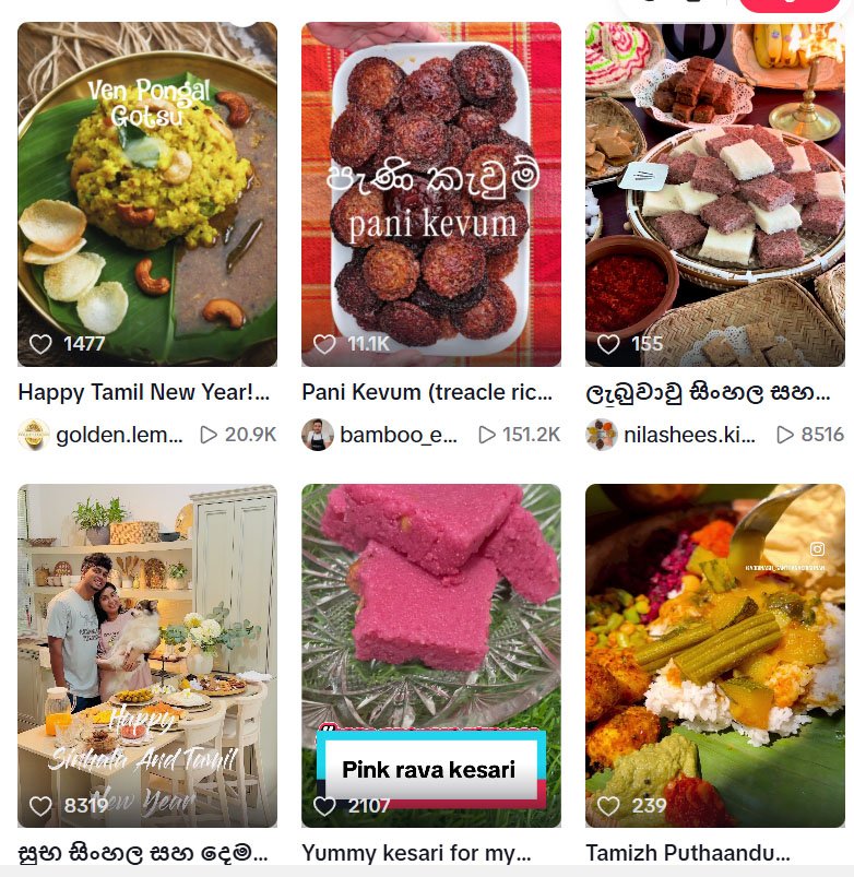 Experiencing the Sinhala and Tamil New Year on TikTok, Where Every Avurudu Table Becomes One