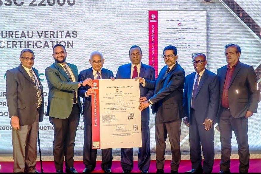 Cap Snap Lanka receives six international certifications including ISO-FSSC