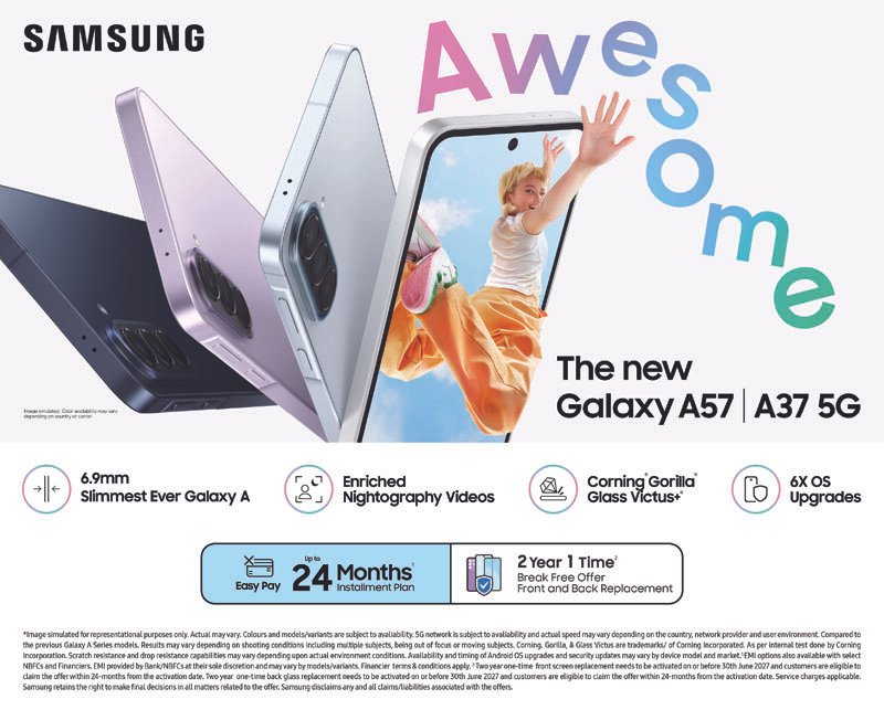 Samsung Sri Lanka, AI තාක්ෂණයේ නව්‍යකරණ විශේෂාංග සමඟින් Galaxy A57 5G සහ Galaxy A37 5G ශ්‍රී ලංකාවට හඳුන්වාදෙයි