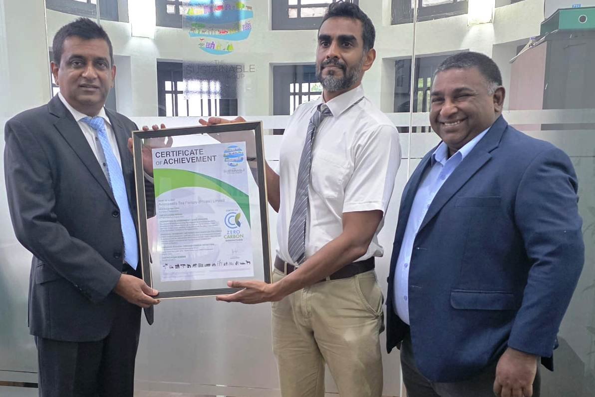 RTS Holdings’ Hidellana and Avissawella tea factories achieve Zero Carbon Manufacturing Certification