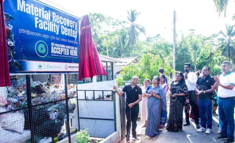 Sampath Bank Strengthens Ocean Plastic Reduction Efforts with the Community-led Material Recovery Facility (MRF) in Dickwella