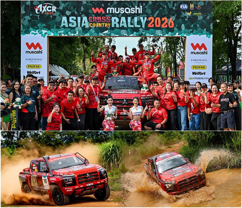 MITSUBISHI TRITON CONQUERS ASIA CROSS COUNTRY RALLY 2026 — SECOND CONSECUTIVE AXCR VICTORY FOR TEAM MITSUBISHI RALLIART