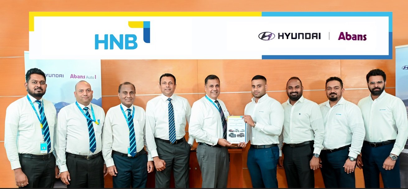 Hyundai වාහන සඳහා සුවිශේෂී ලීසිං පහසුකම් සලසාදීමට HNB,Abans Auto සමඟ අත්වැල් බැඳගනී