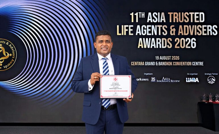 වසරේ රක්ෂණ නියෝජිත ගෝලීය සම්මානය සඳහා සෙලින්කෝ ලයිෆ්හි ඒ.අයි.පී. මංජුල අවසන් තරගකරුවන් තිදෙනා අතරට