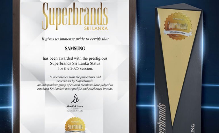 Superbrand පිළිගැනීම පිළිබඳව Samsung Sri Lanka කළමනාකාර අධ්‍යක්ෂවරයා පාරිභෝගිකයින්ට ස්තුතිය පල කරයි